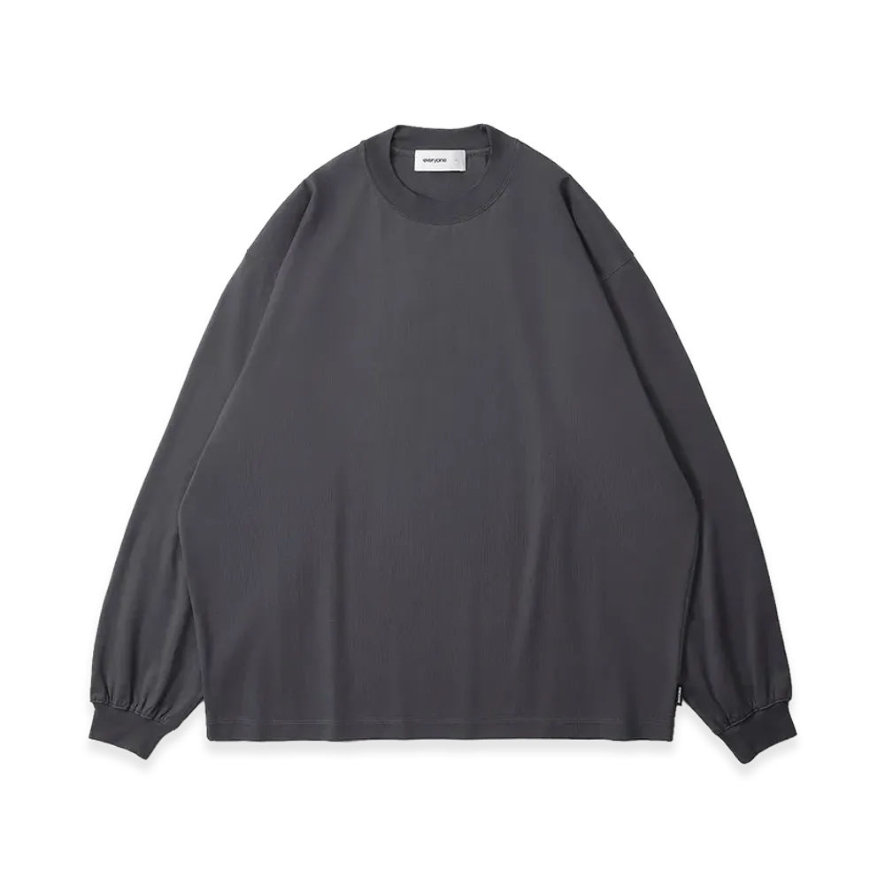 everyone High-Gauge Cotton Long Sleeve Tee Shirt "C.Gray"