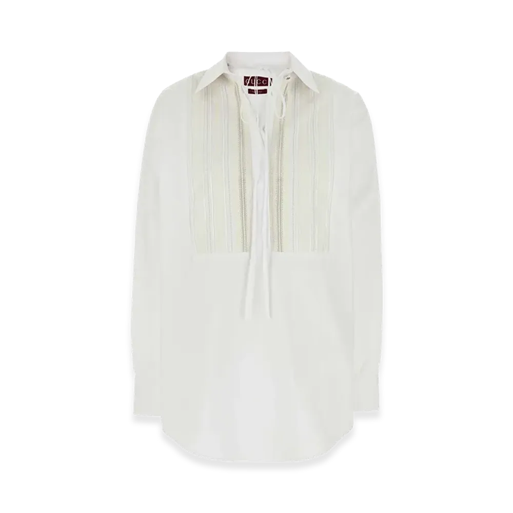 GUCCI Women's Poplin Oversize Shirt "White"