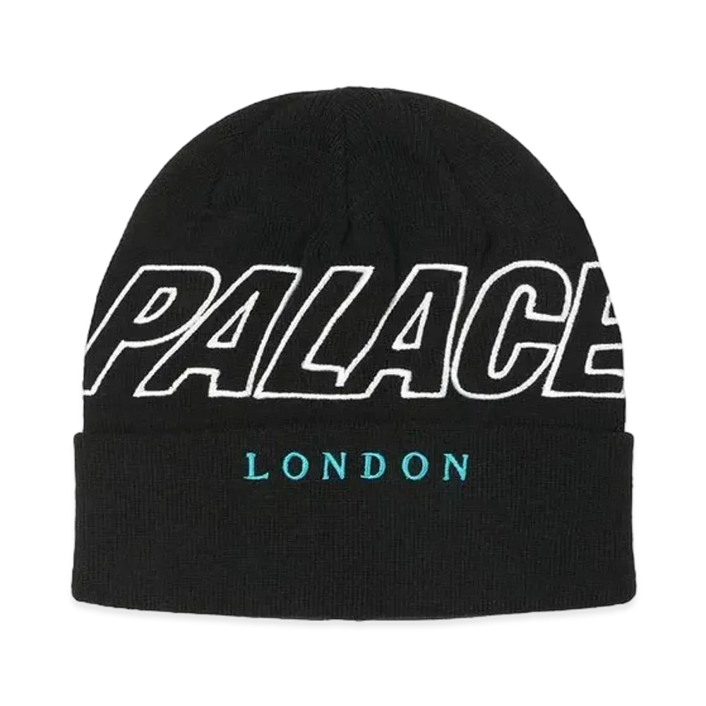 PALACE P-LONDON BEANIE "Black"