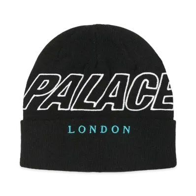 PALACE P-LONDON BEANIE "Black"