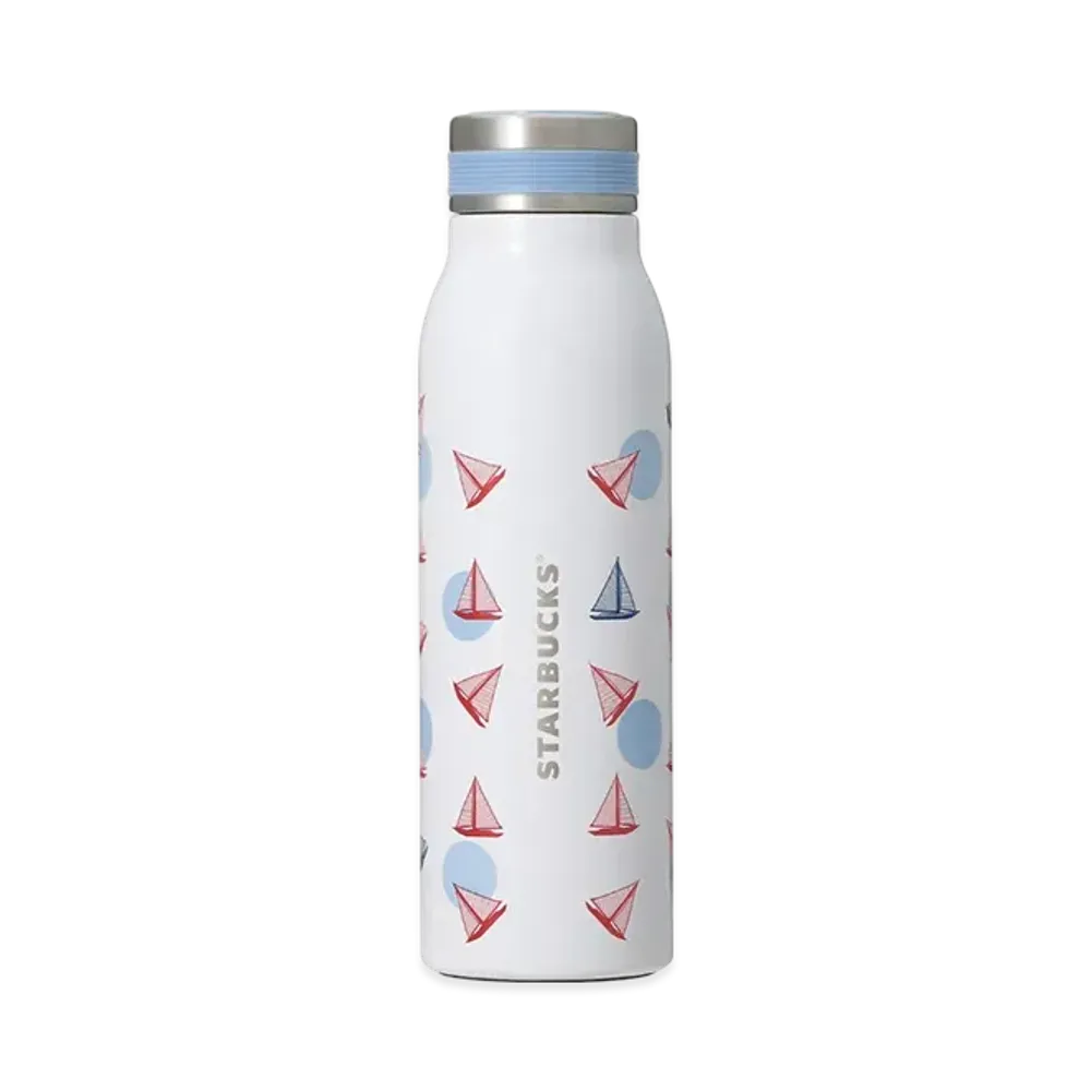 STARBUCKS Stainless Steel Bottle Marine Dot 444ml "White"