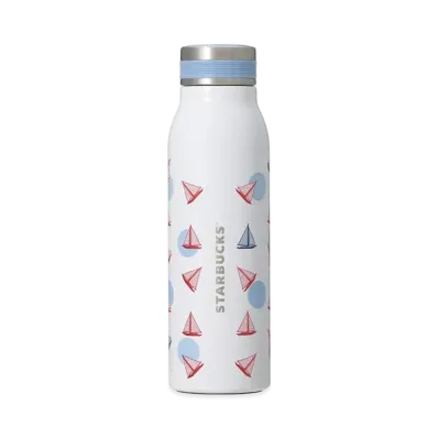 STARBUCKS Stainless Steel Bottle Marine Dot 444ml "White"