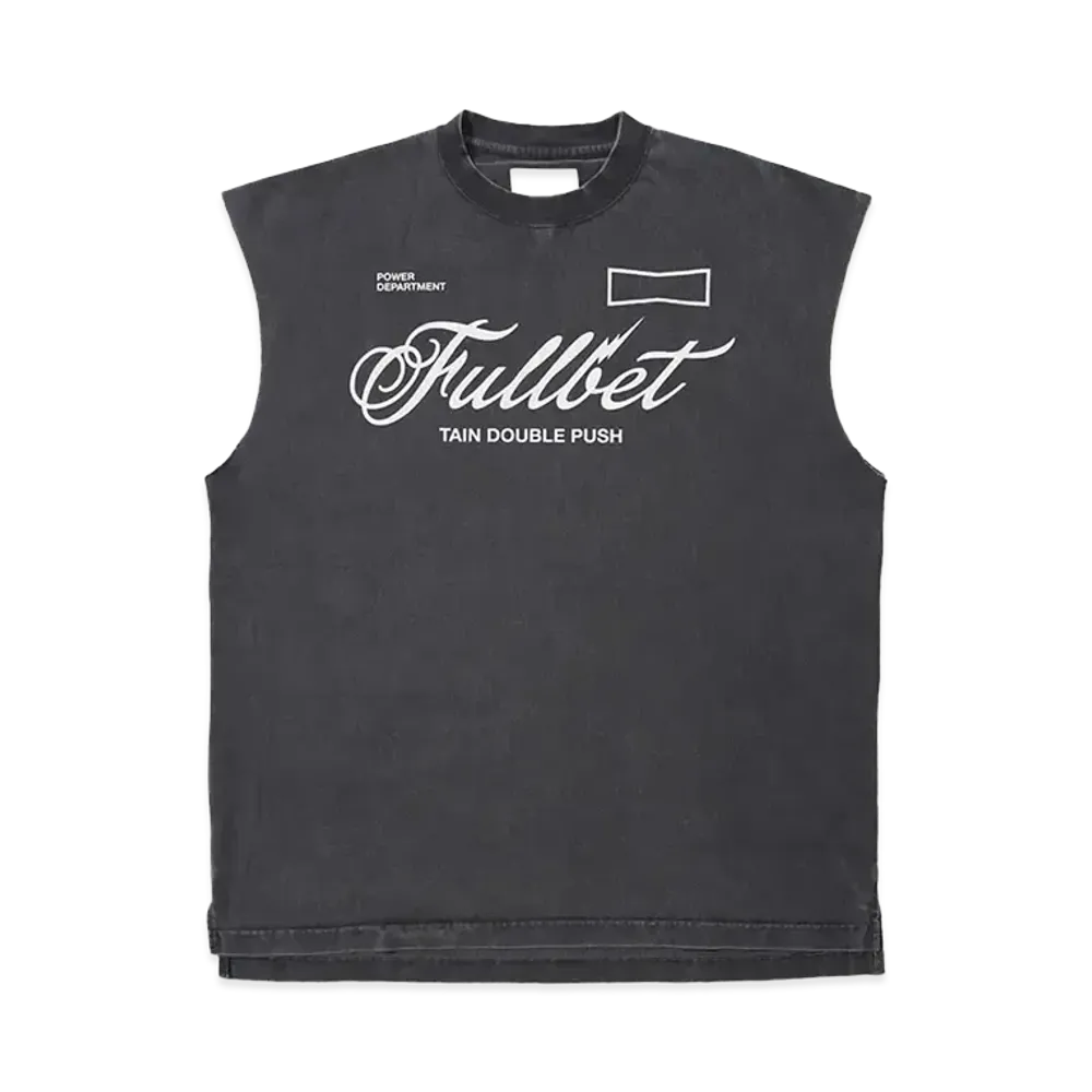 TAIN DOUBLE PUSH FULL BET NO SLEEVE T-SHIRTS "BLACK"