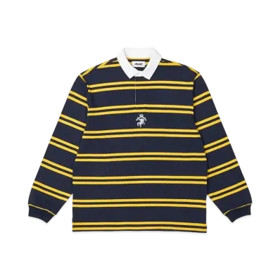 PALACE Stripe Rugby "Navy / Yellow"