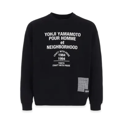 Yohji Yamamoto POUR HOMME x Neighborhood Sweat Shirt LS "Black"
