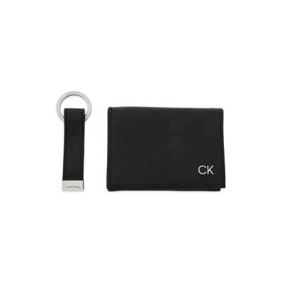 Calvin Klein Card Case Key Fob Gift Set "Black"