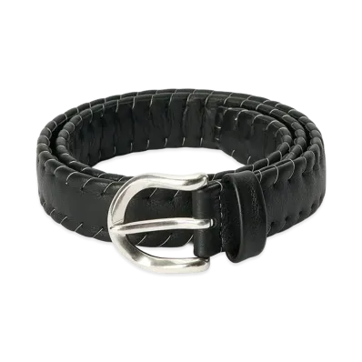 OUR LEGACY Suture Belt "Soft Black Squishy Bullhide"