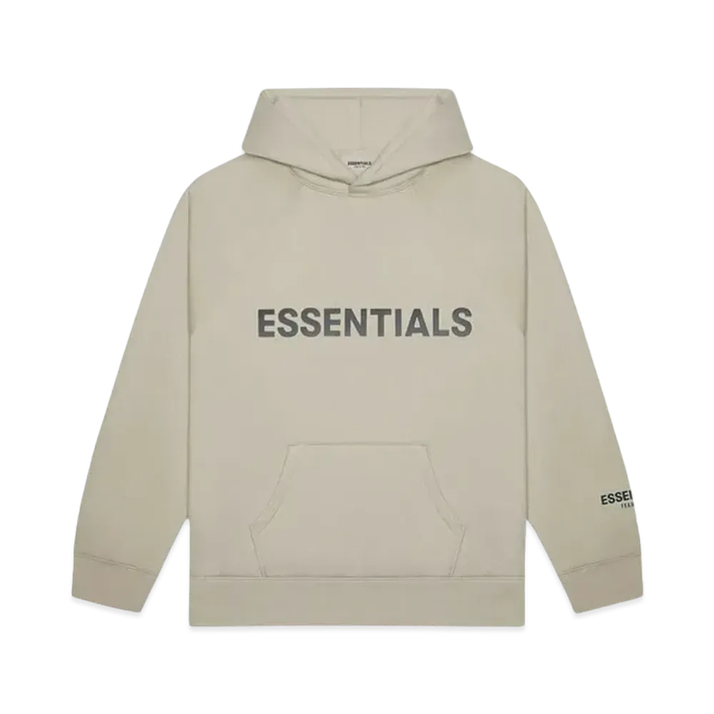 FEAR OF GOD ESSENTIALS 3D Silicon Applique Pullover Hoodie "Tan/String"