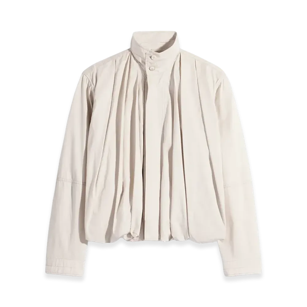 LEMAIRE Women's Cotton Satin Soft Pleated Blouson "Jasmine"