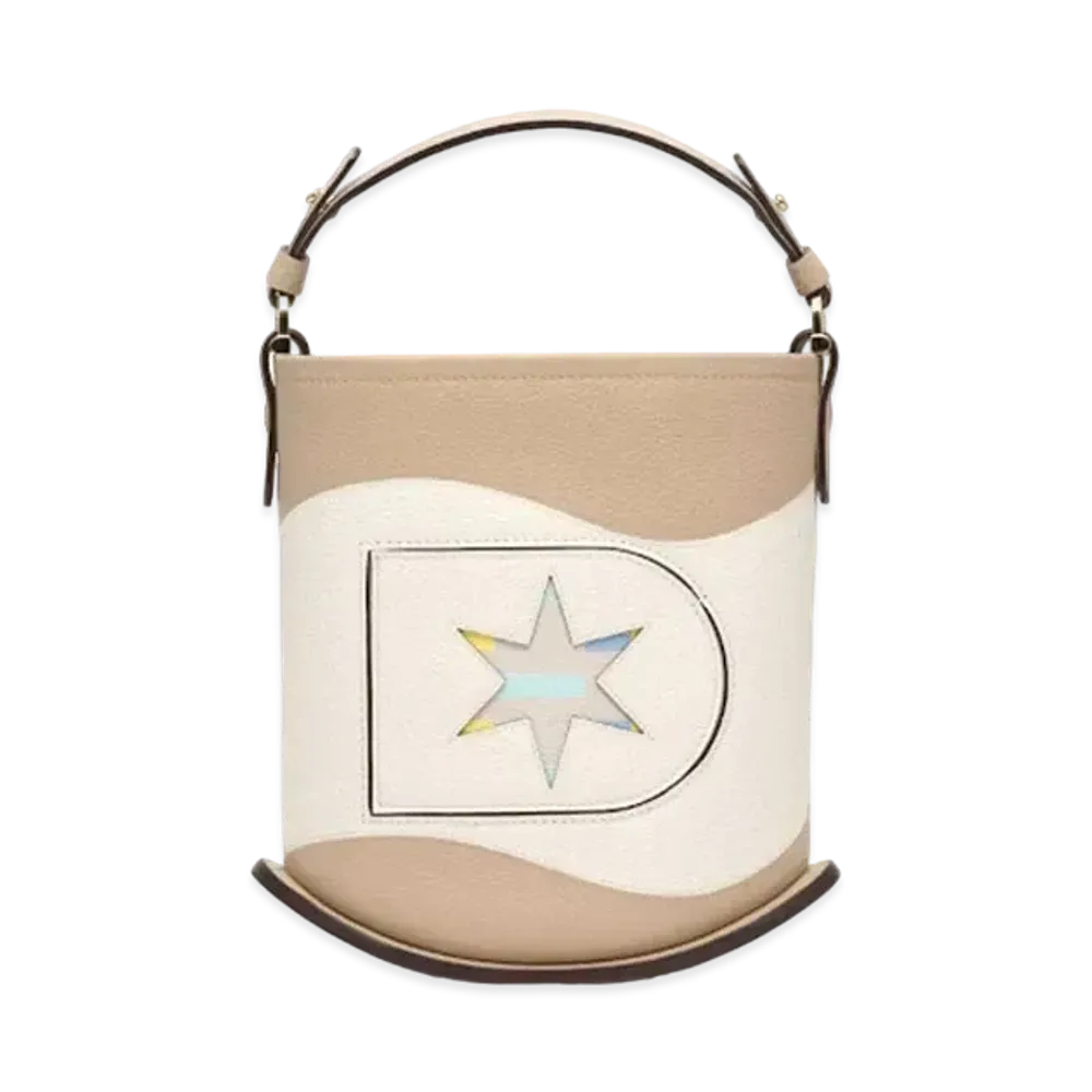DELVAUX x Kasper Bosmans Pin Mini Bucket Oriflamme "Sirocco/Ivory"
