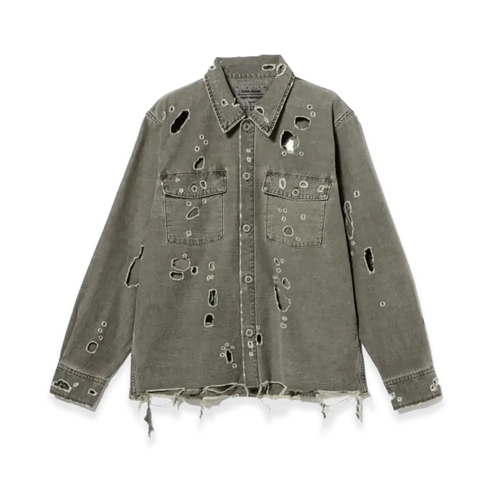 BEAMS FUTURE ARCHIVE / Fade Military Shirt "Fade Olive"