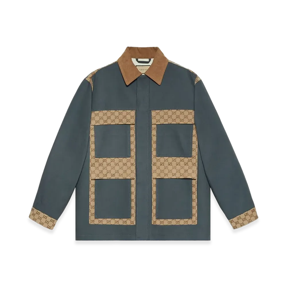 GUCCI Fashion Jackets "Dark Grey/Beige"