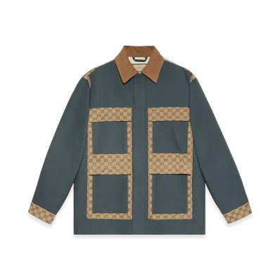 GUCCI Fashion Jackets "Dark Grey/Beige"