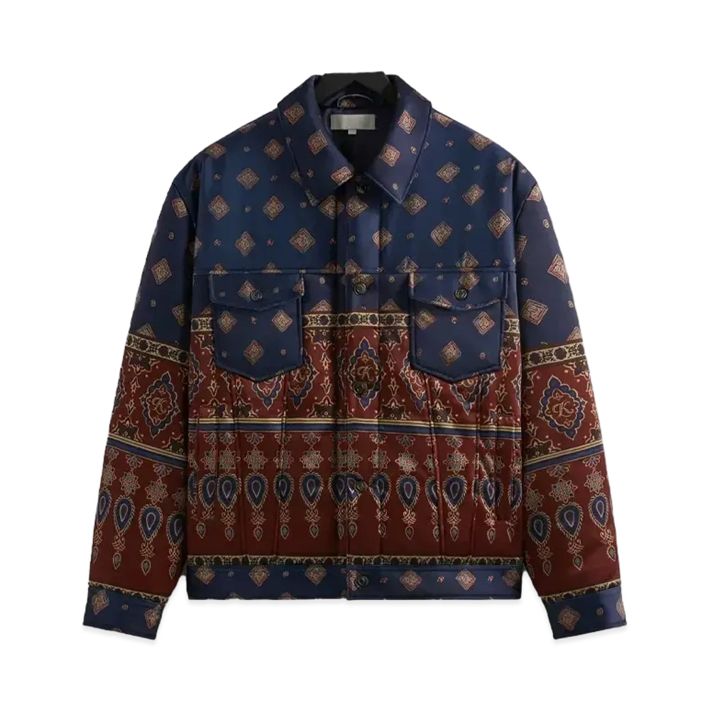 Kith Puffed Jase Satin Trucker Jacket "Rhone"