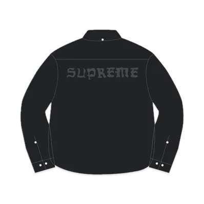 Supreme Appliqué Denim Shirt "Black"