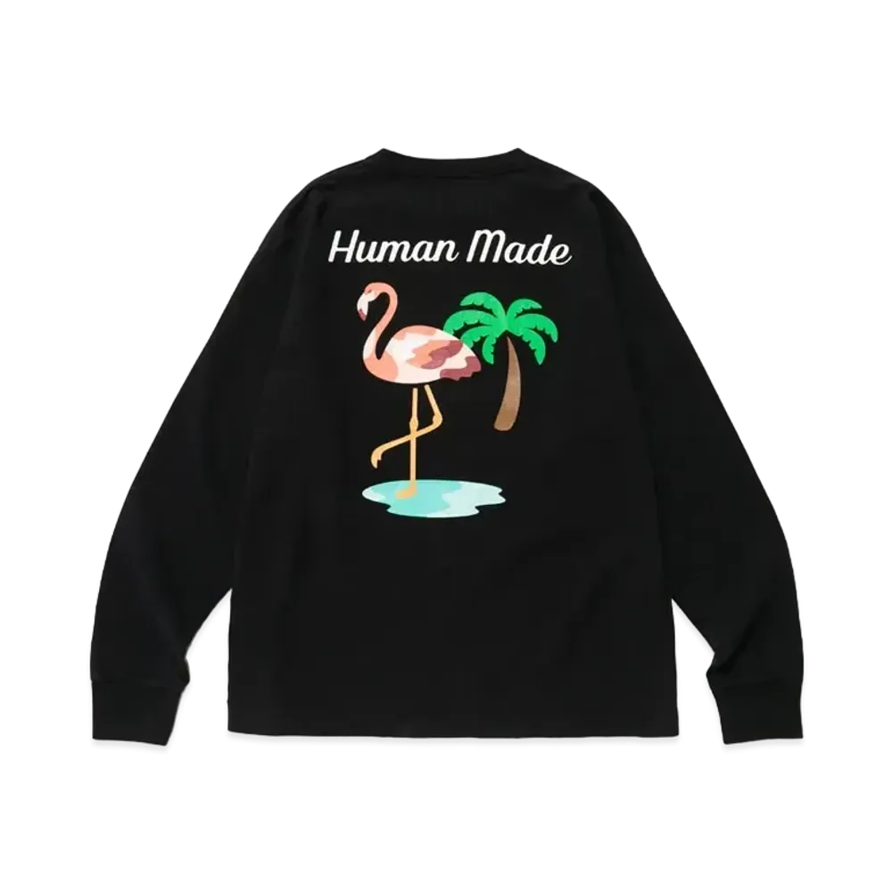 ヒューマン メイド フラミンゴ L/S Tシャツ "ブラック"
