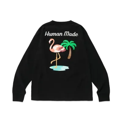 HUMAN MADE Flamingo L/S T-Shirt "Black"