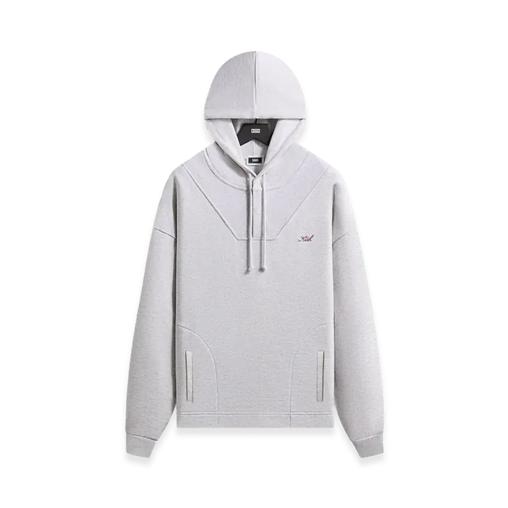 Kith Rib Neck Cropped Camden Hoodie "Light Heather Grey"