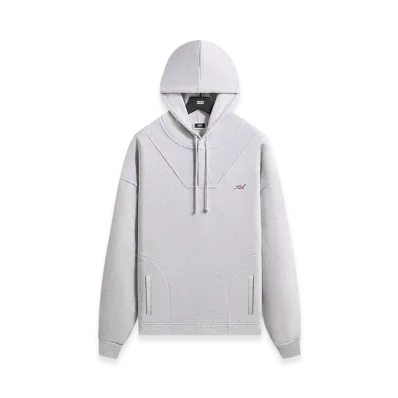 Kith Rib Neck Cropped Camden Hoodie "Light Heather Grey"