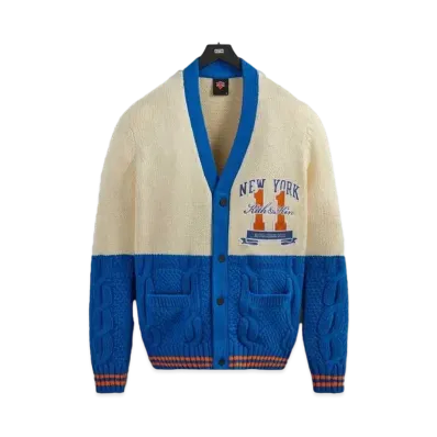 Kith x New York Knicks Combo Stitch Cardigan "Sandrift"