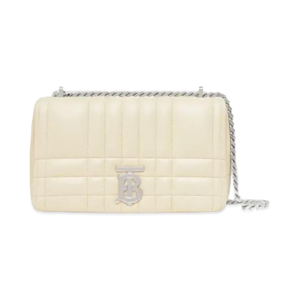 Burberry Quilted Leather Small Lola Bag "Pale Vanilla"