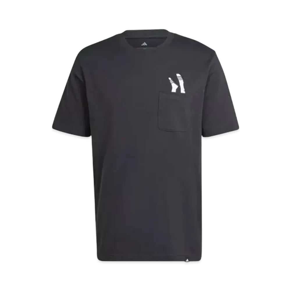 adidas Lounge Sandal Graphic Short Sleeve Pocket T-Shirt "Black"