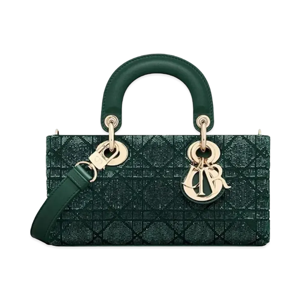 Dior Small Lady D-Joy Bag Micropearl "Pine Green"