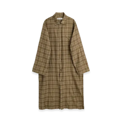 OUR LEGACY Strand Shirt "Walnut Grid Cloud Cotton Silk"