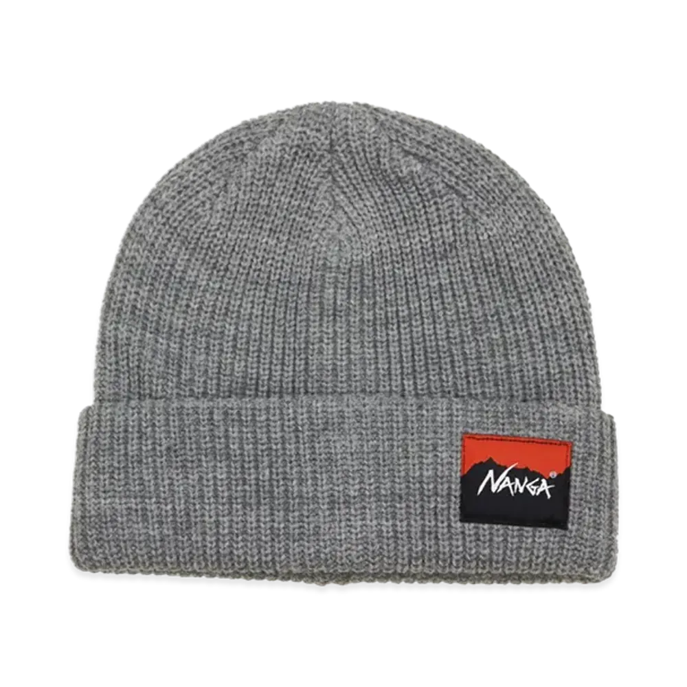 NANGA Box Logo Bulky Beanie Cap "Grey"