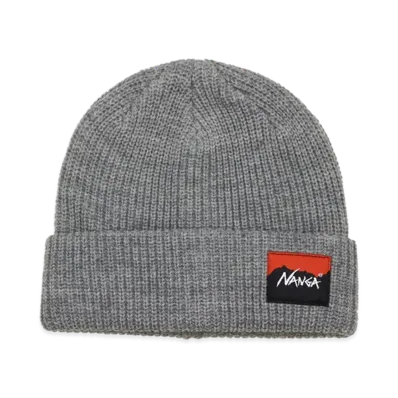 NANGA Box Logo Bulky Beanie Cap "Grey"