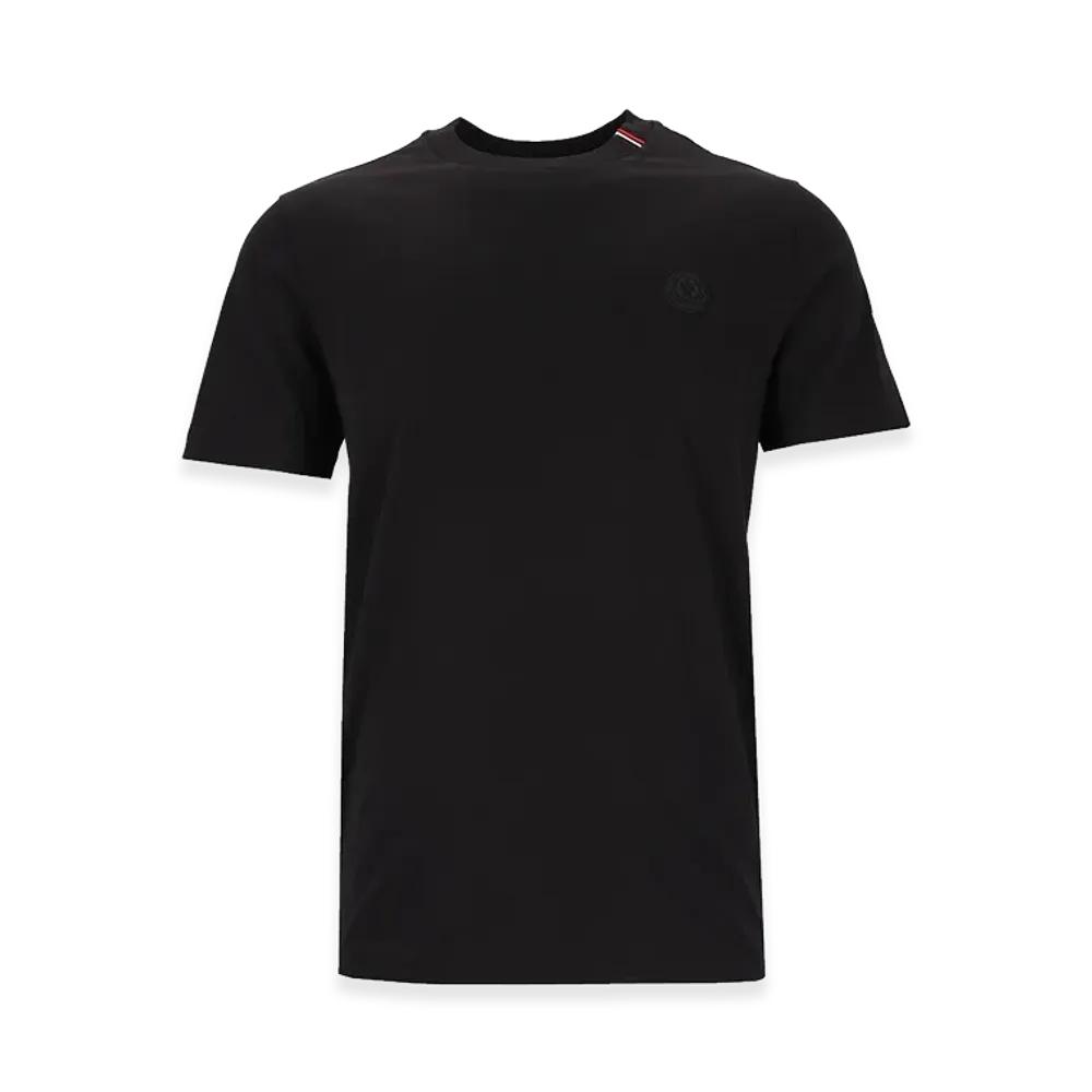 MONCLER Short-Sleeved T-Shirt With Striped Details "Black"
