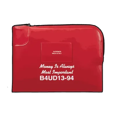 Supreme Leather Money Bag (25SS) "Red"