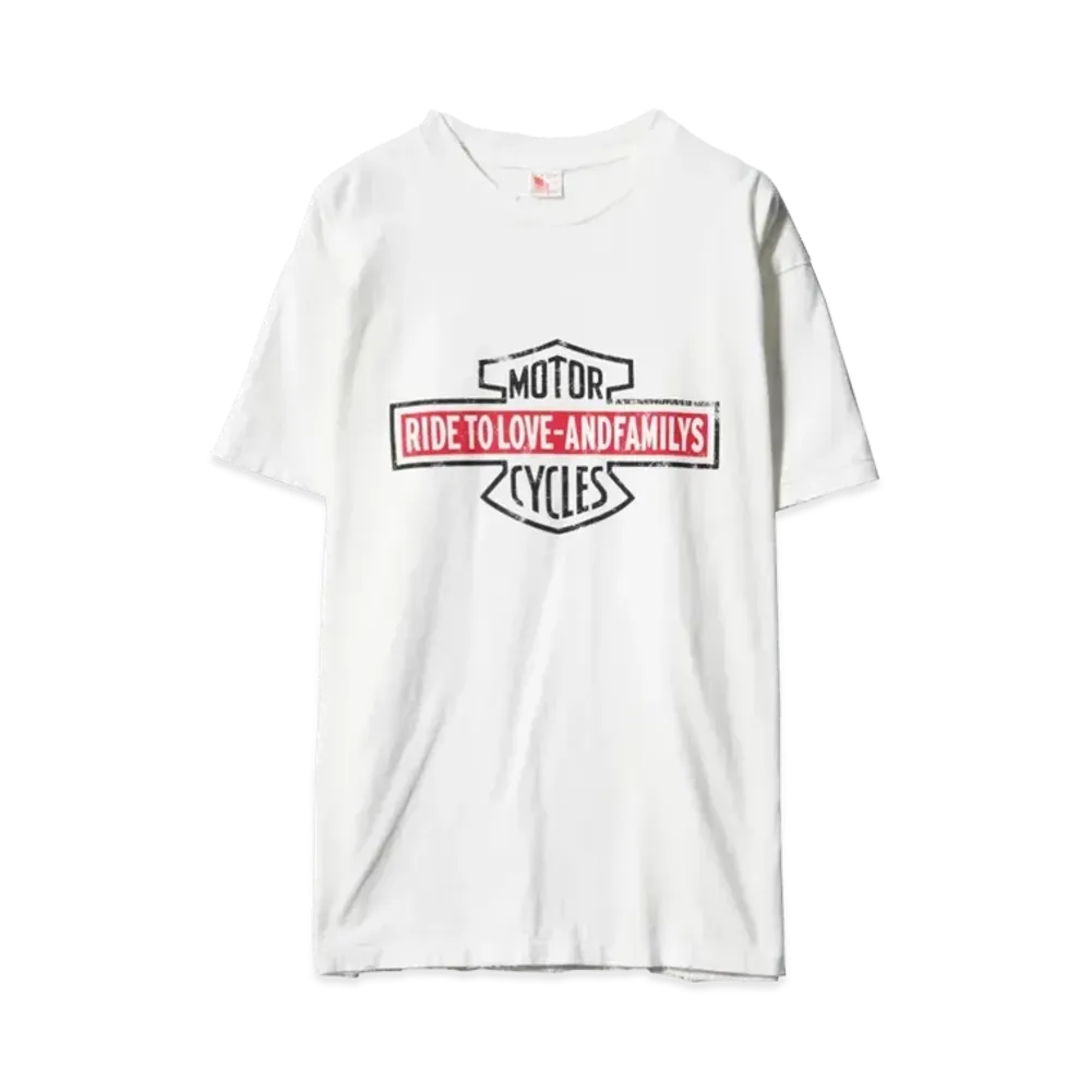 ANDFAMILYS DAMAGE BIG TEE- MOTORCYCLE - "WH"