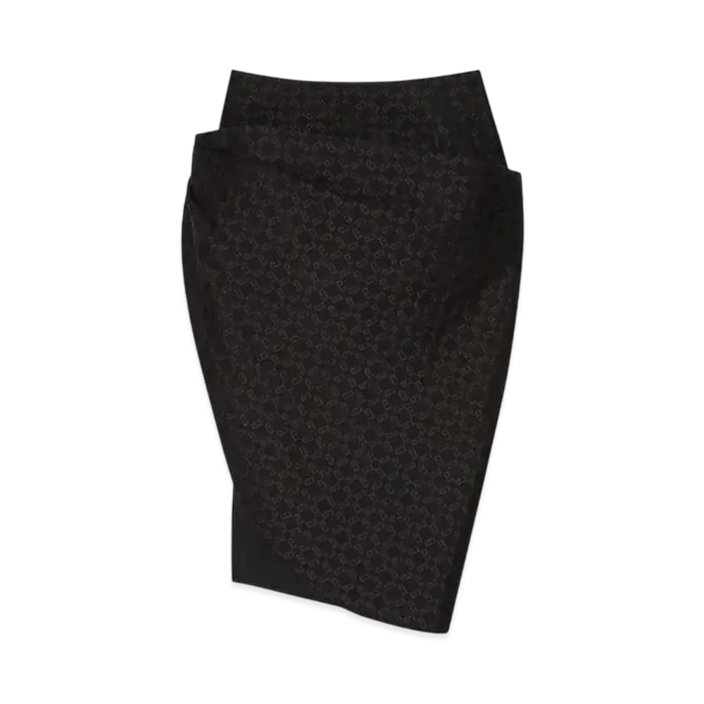 GIVENCHY Asymmetric Draped Skirt In Monogram 72 Jacquard "Black"