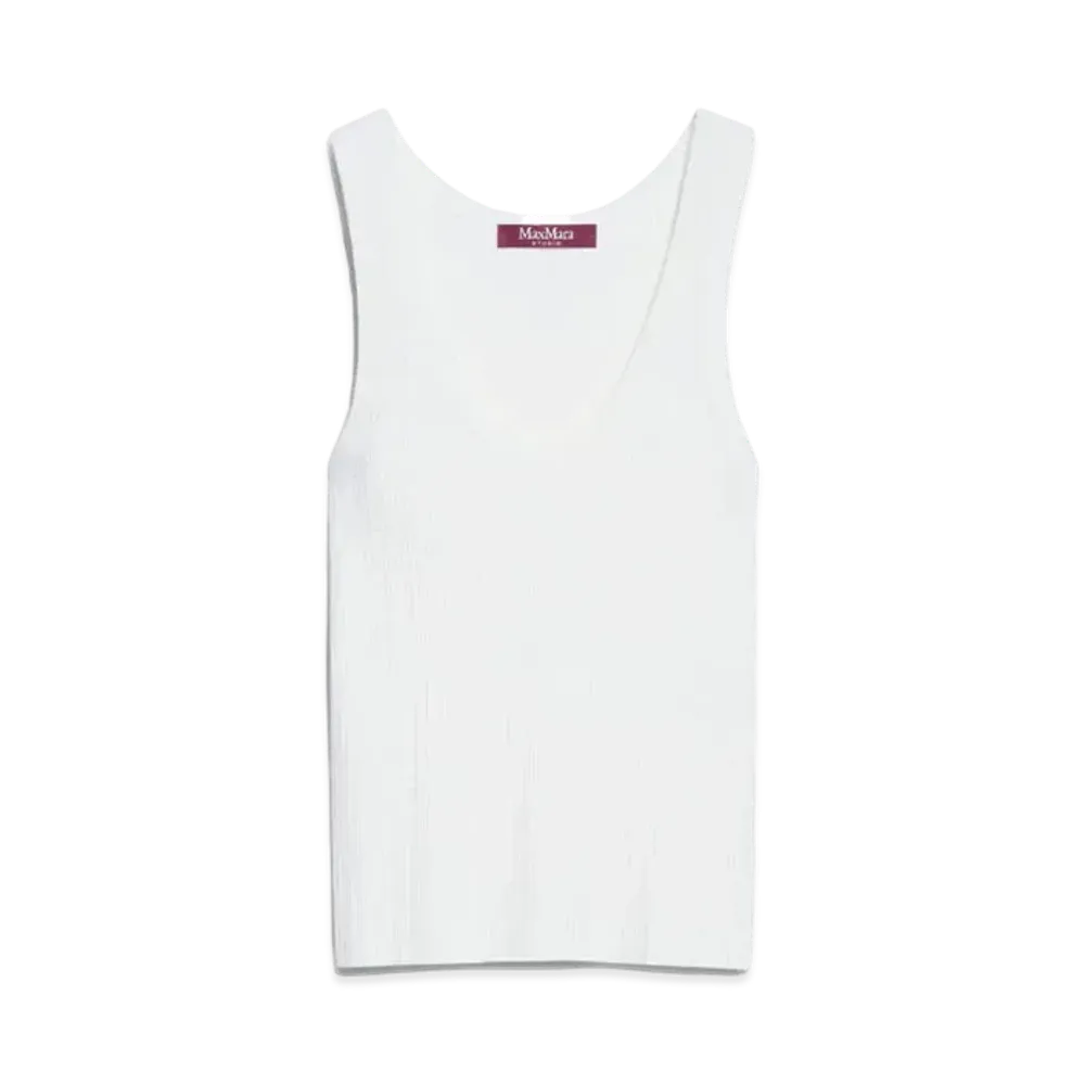 Max Mara Yale Viscose Yarn Top "Ivory"