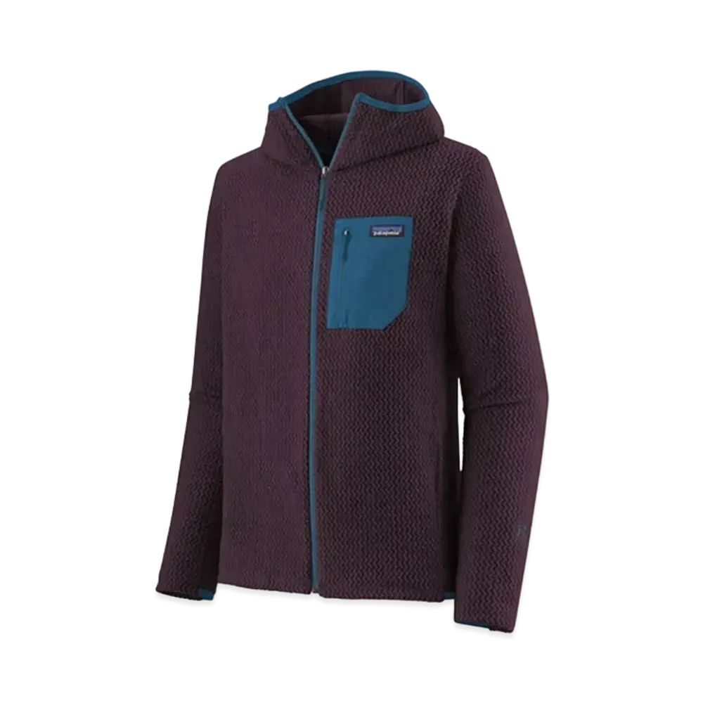 patagonia Men's R1 Air Full Zip Hoodie "Obsidian Plum"