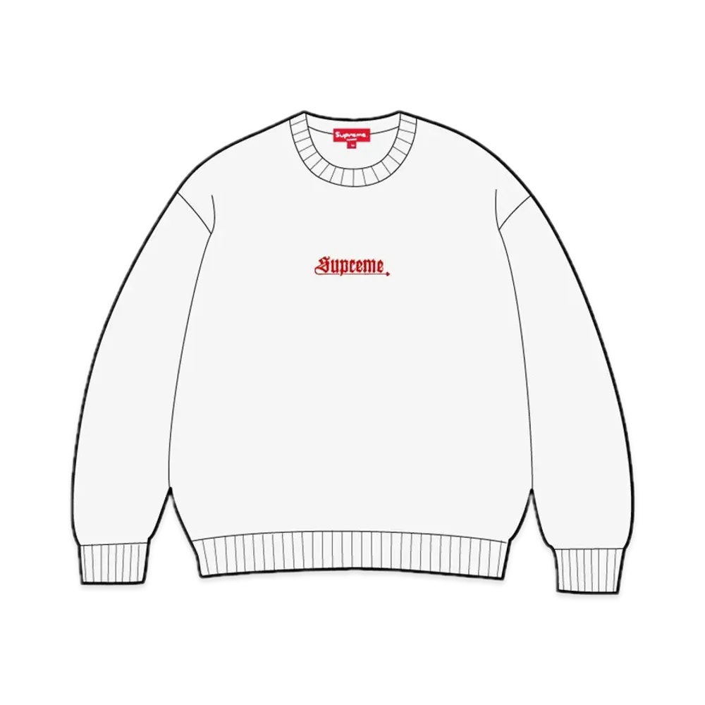 シュプリーム オールド イングリッシュ セーター "アイボリー"