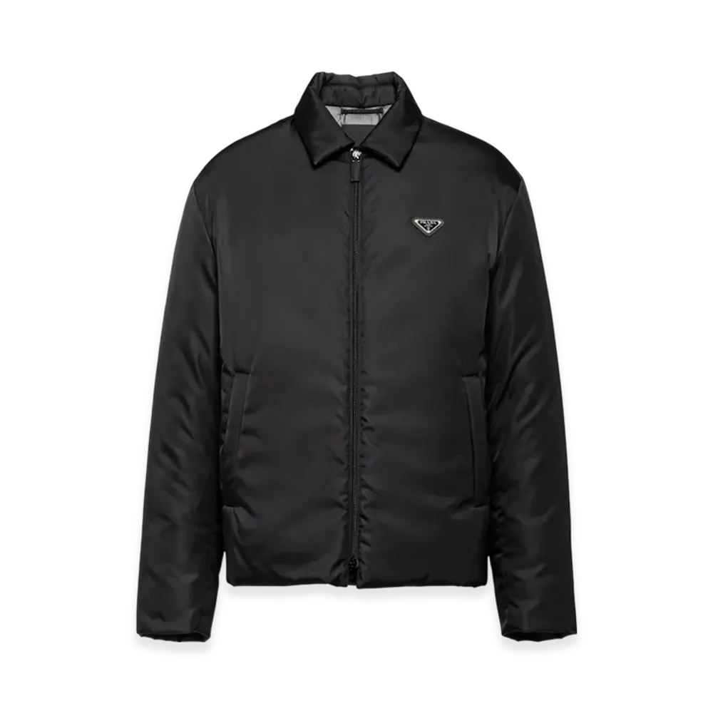 PRADA Re-Nylon Cropped Down Jacket "Black"