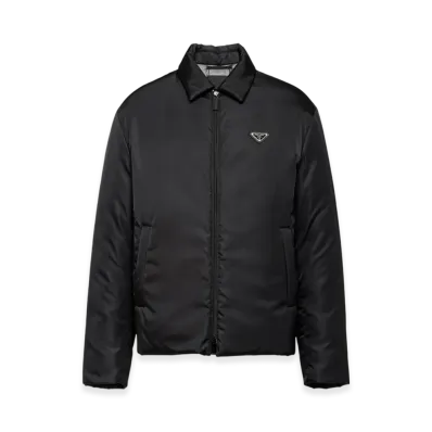 PRADA Re-Nylon Cropped Down Jacket "Black"