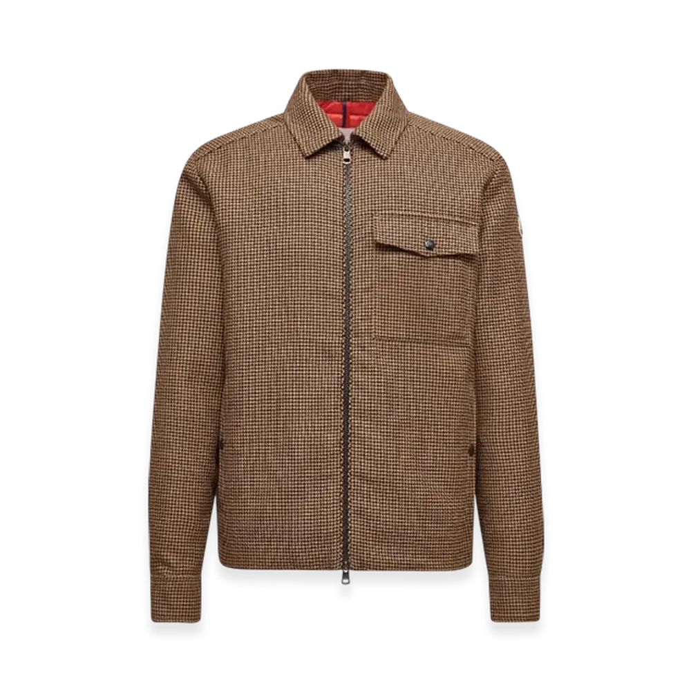 MONCLER Escaut Wool Down Shirt Jacket "Brown"