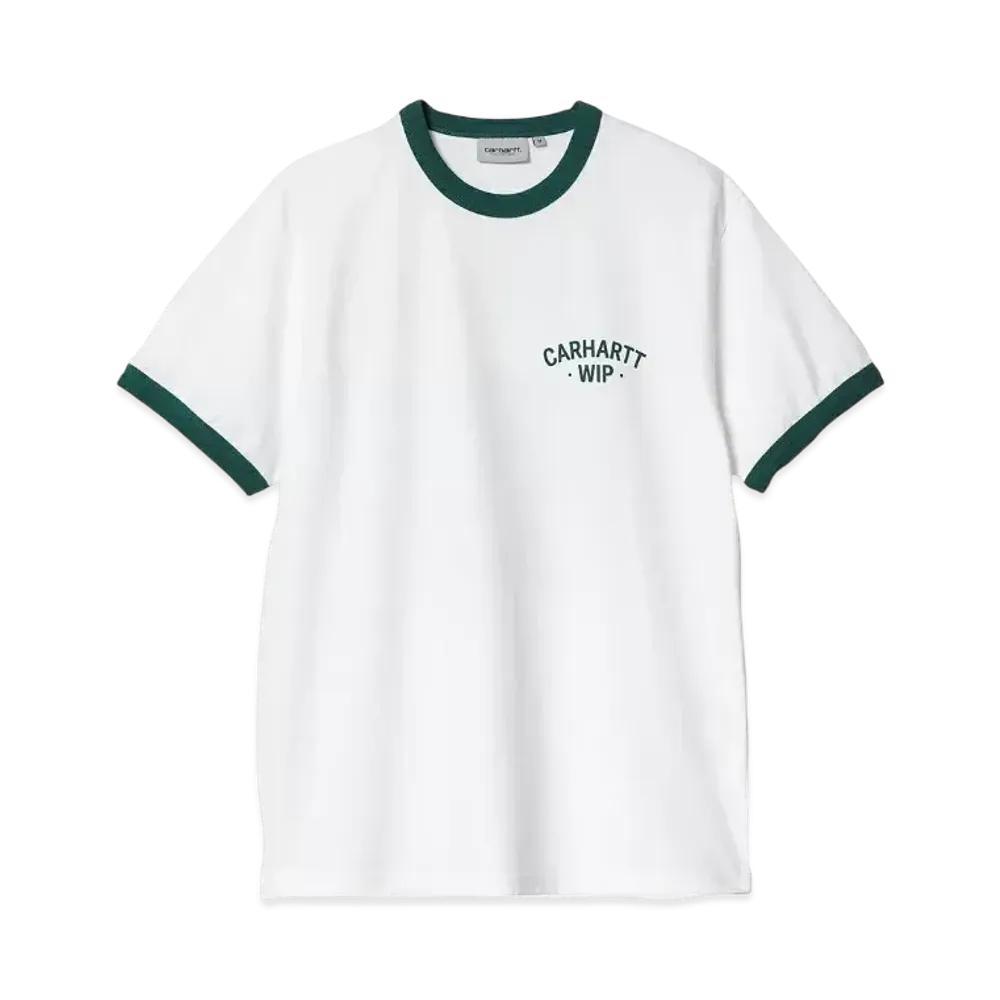 Carhartt WIP S/S 89 Ringer T-Shirt "White/Rainforest"