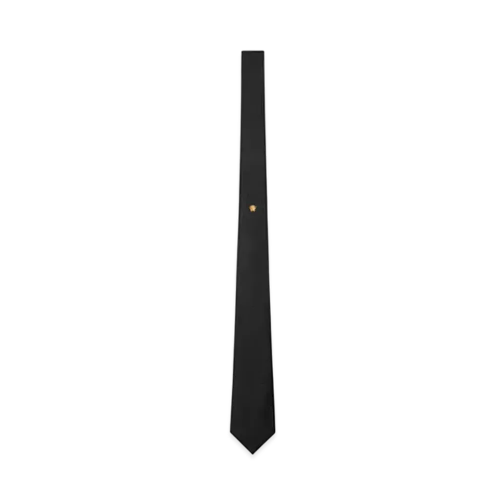 Versace Medusa Silk Tie "Black"