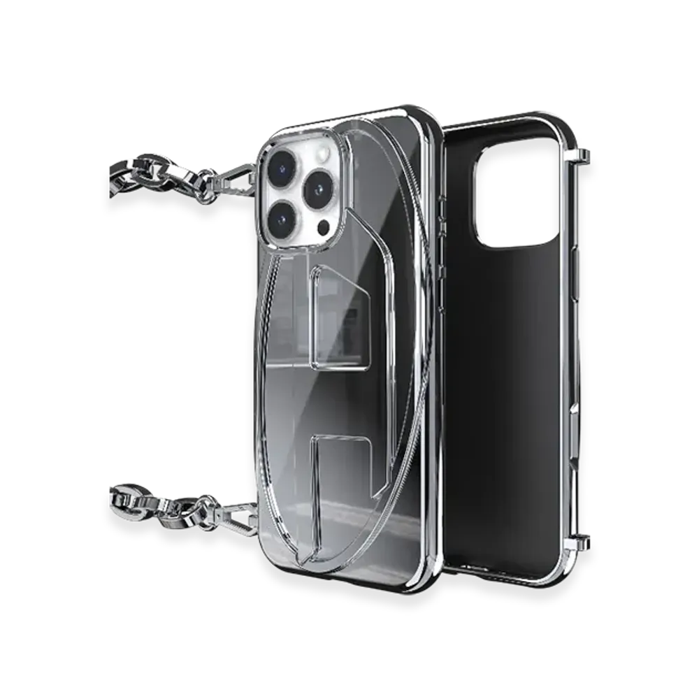 Diesel 60260 Moulded Case Oval D Chain Case Iphone 16 Pro Max "Black"