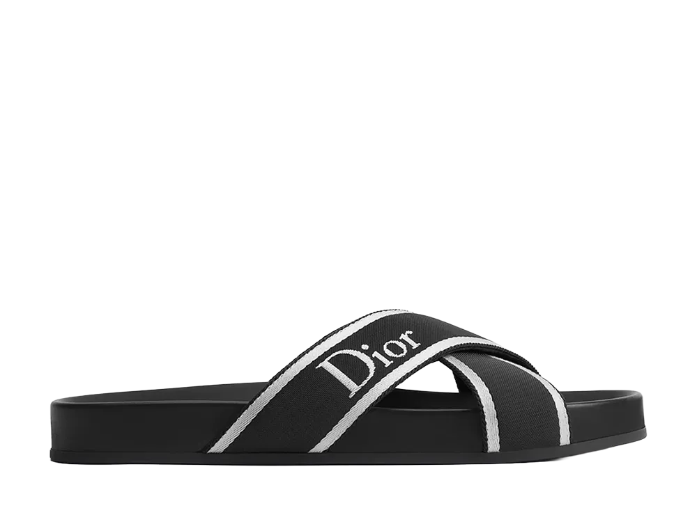 Dior Dioriviera Dior Aqua Sandal Technical Fabric "Black/White"