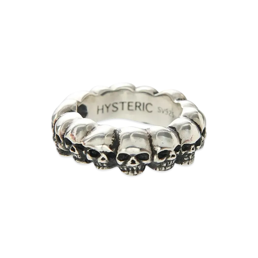 HYSTERIC GLAMOUR Skull Ring Sizes 9-13 "Silver"