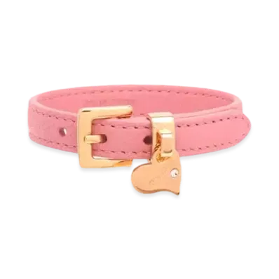 MIU MIU Madras Leather Bracelet "Pink"