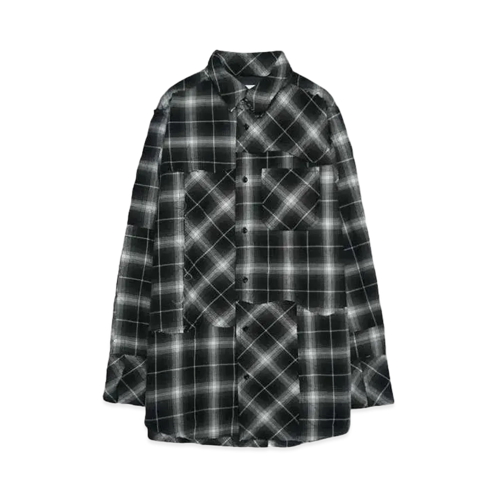 Rafu Pachwork shirt "BLACK"