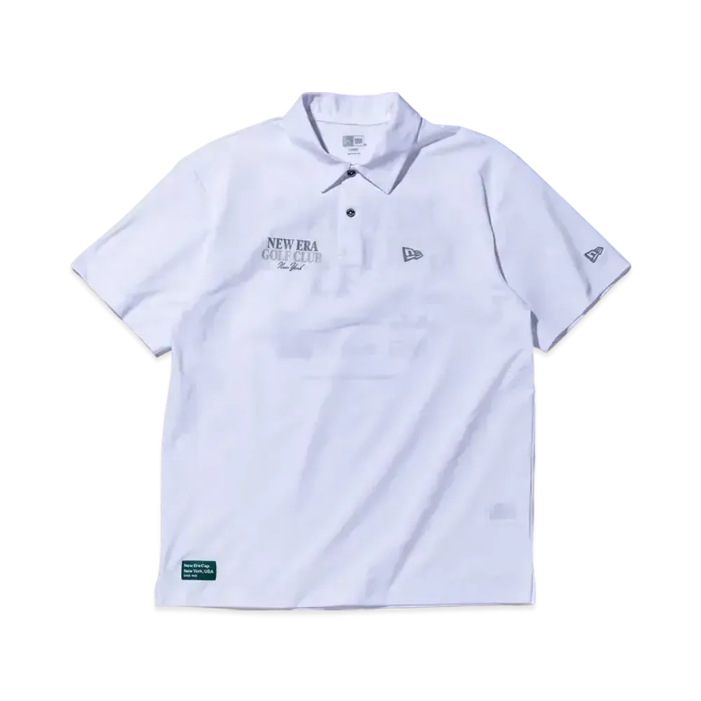NEW ERA Golf Short Sleeve Utility Polo Shirt New Era Golf Club "White"