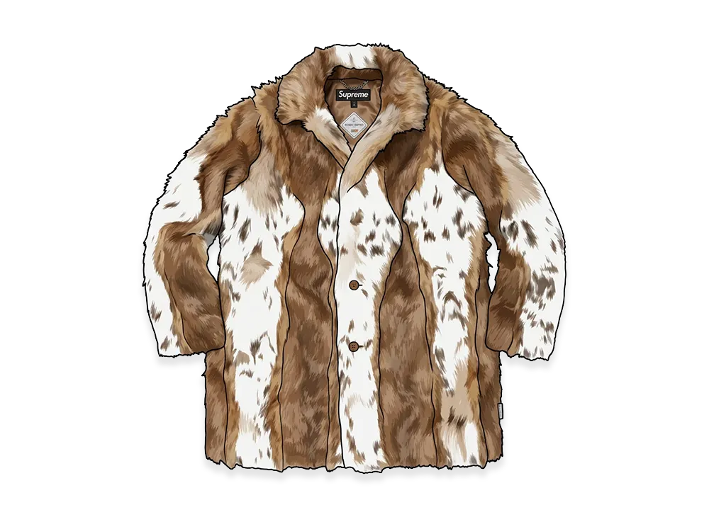 Supreme Lynx Faux Fur WINDSTOPPER Overcoat "Tan"