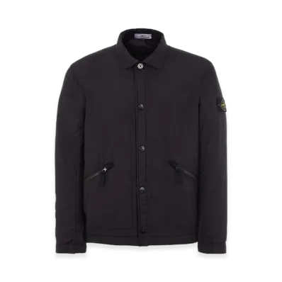 Stone Island 42522 Garment Dyed Crinkle Reps Polartec Nylon Shirts Jacket - 23SS "Black"
